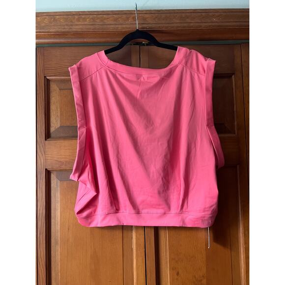 NWT Halara Women's Crew Neck Sleeveless Cropped Yoga Tank Top Georgia Peach 3X - Picture 8 of 9